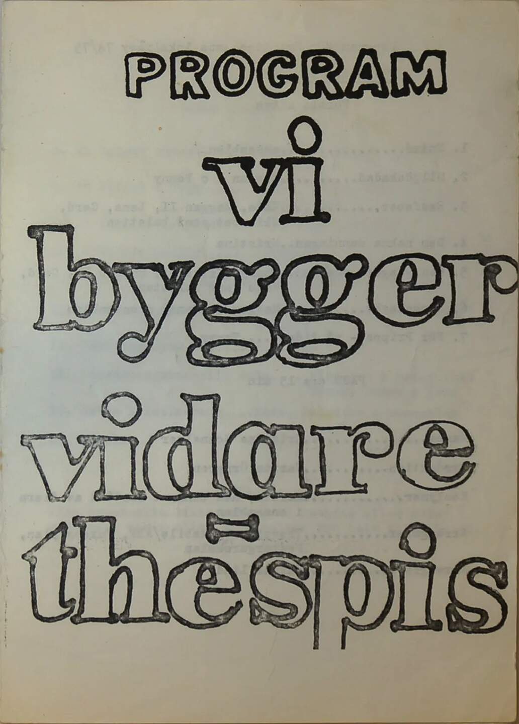 Vi bygger vidare - Teaterföreningen Thespis nyårsrevy 1974/1975