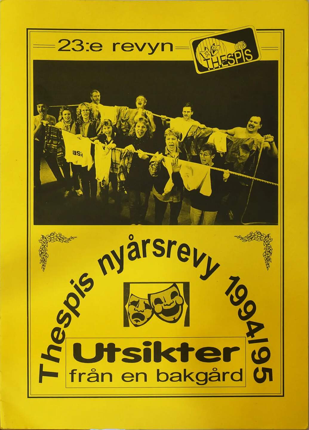 Utsikter från en bakgård — Programblad Thespis nyårsrevy 1994/1995